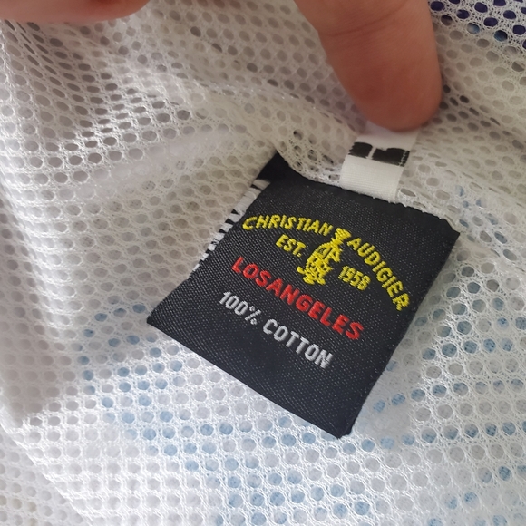 Ed hardy track coat stripped green white purple L - Picture 3 of 7